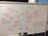 Picture of Whiteboard with red and green writing